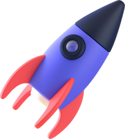 3D Floating Element Rocket